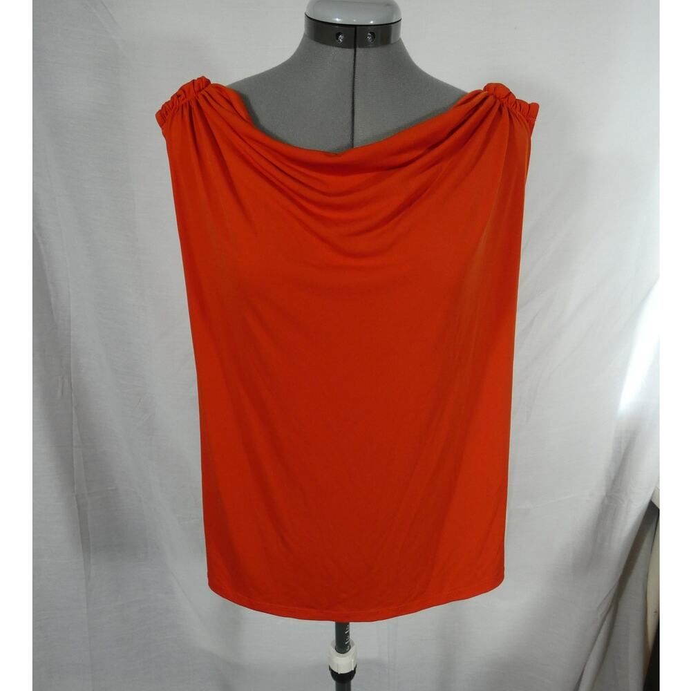 Jones Of New York Signature Women's XL Orange Sleeveless Blouse